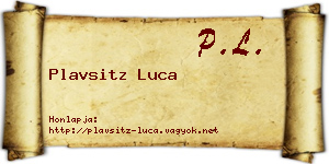 Plavsitz Luca névjegykártya